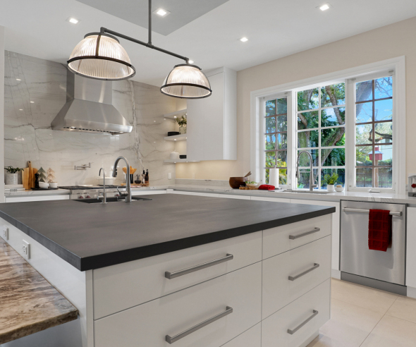 We Rocked This Range Hood Wall