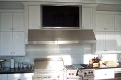 Summer kitchens outdoors with TV and grill