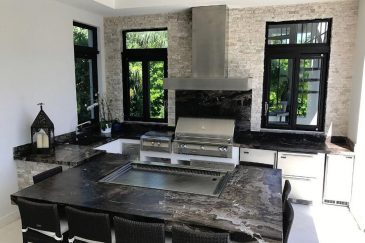 Outdoor cabinets for summer kitchens in Coral Gables, FL