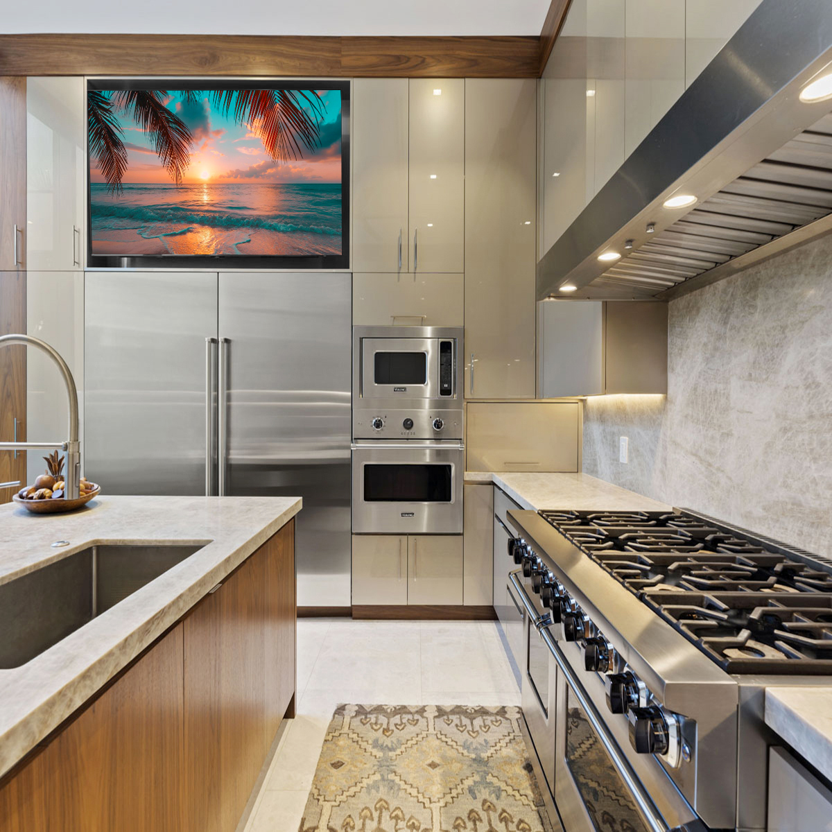 Stainless Steel Sass Meets Walnut Class