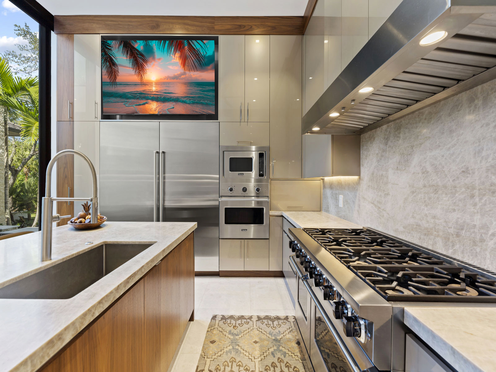 Stainless Steel Sass Meets Walnut Class