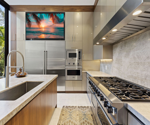 Stainless Steel Sass Meets Walnut Class