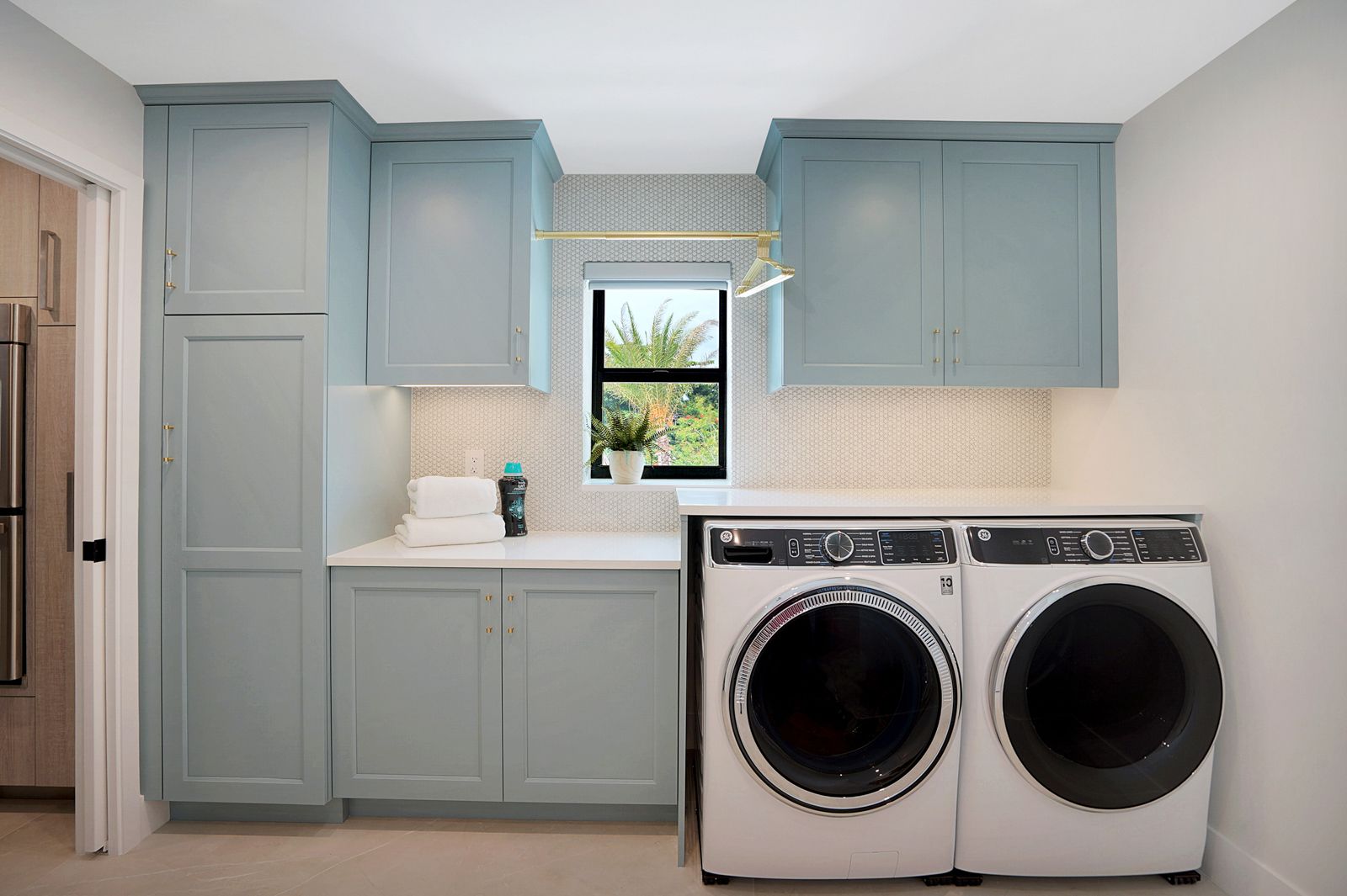 Blue Laundry Room in Pinecrest, Palmetto Bay, Coral Gables, Ocean Reef, Miami, Miami Beach