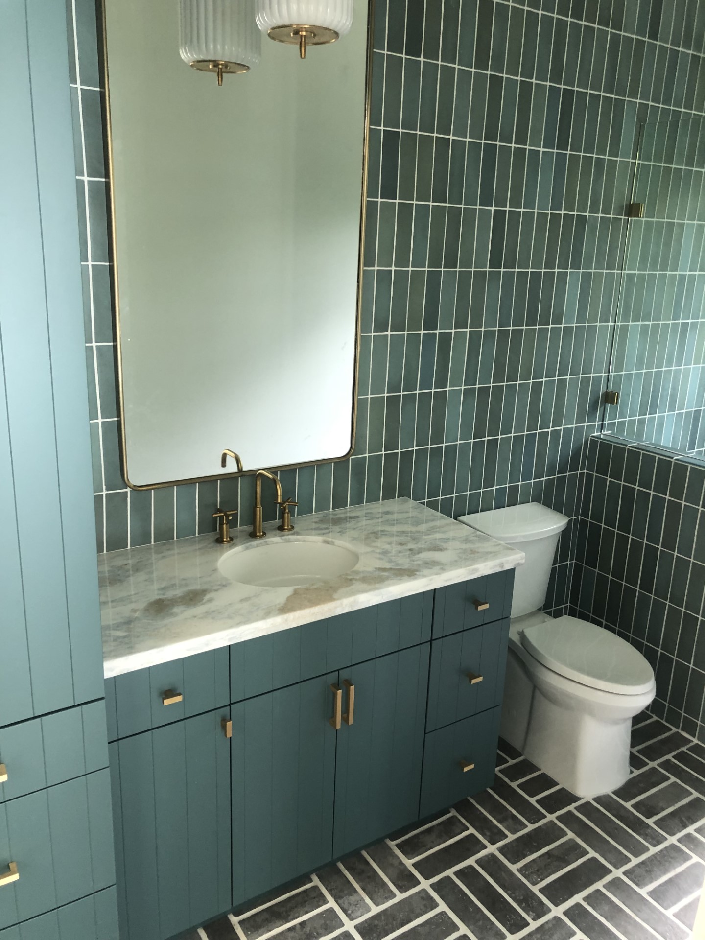 Green Bathroom Cabinets in Pinecrest, Palmetto Bay, Coral Gables, Ocean Reef, South Miami, and Kendall